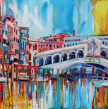 Rialtobrug, Veneti, 100x100cm