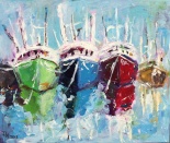 Garnalen bootjes, 60x70cm