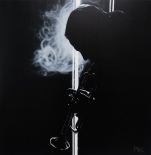 Trompettist, 100x100cm, acryl/airbrush VERKOCHT