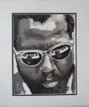 Thelonious Monk, 60x50cm, aquarel op papier